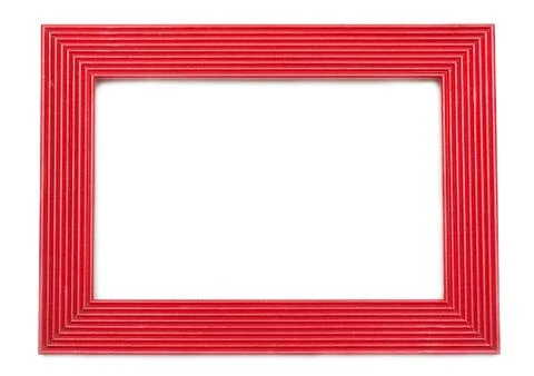 Red wooden frame Stock Photos
