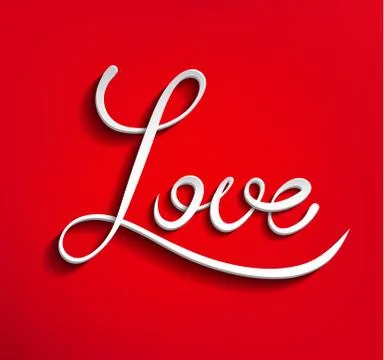 Red word Love Stock Illustration