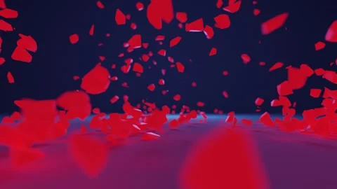 The red word WAR explodes in small particles on a blue background. Stock Footage 253340034