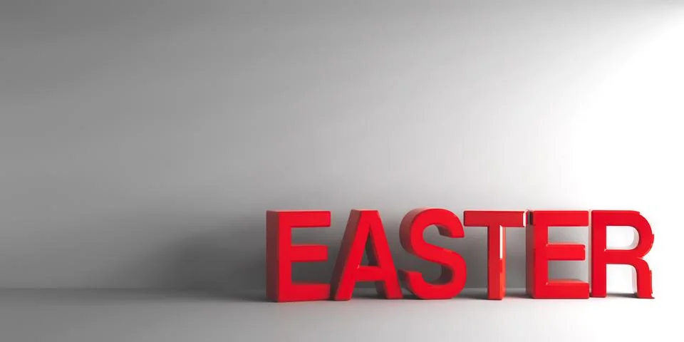 Red words Easter Stock Illustration