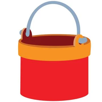 Red work bucket Stock Illustration