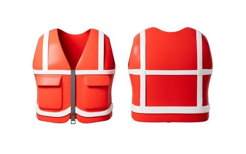 Red work clothes. Special occupational uniforms.Fireman's uniform, 3d rende.. Stock Illustration