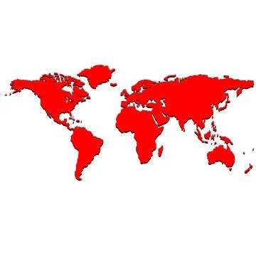Red world map red world map, vector art illustration Copyright: xZoonar.co... Stock Photos