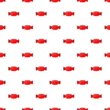 Red wrapped candy pattern repeating background Stock Illustration
