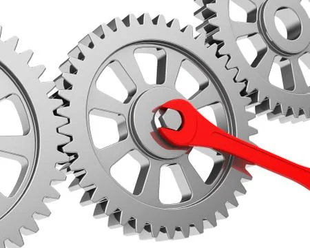 The red wrench Stock Illustration