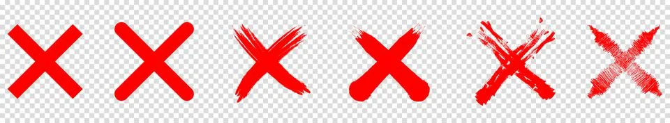 Red wrong mark. Can use for web and mobile app Stock Illustration