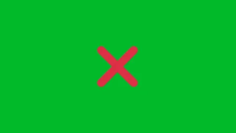 Red X Cross Mark Icon Animation Stock Footage 344208412