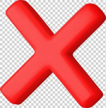 Red X symbol on black Stock Illustration