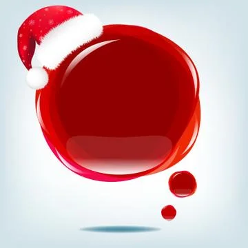 Red xmas cloud bubble speech イラスト素材