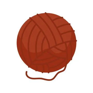 Red yarm ball Stock Illustration