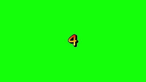 Red Yellow 8bit Pixel Countdown Green Screen Stock Footage 321927964