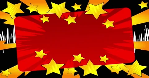 Red Yellow and Black Comic Book Background From White Stock Footage 168044993