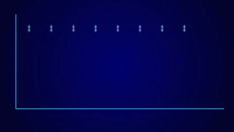 Red yellow and blue graphics on blue background Stock-Footage 97464104