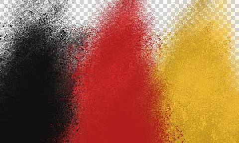 Red yellow black paint splatter on transparent abstract art backdrop 스톡 일러스트
