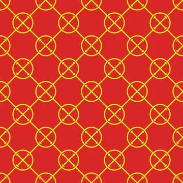 Red yellow boho airrow pattern Stock Illustration