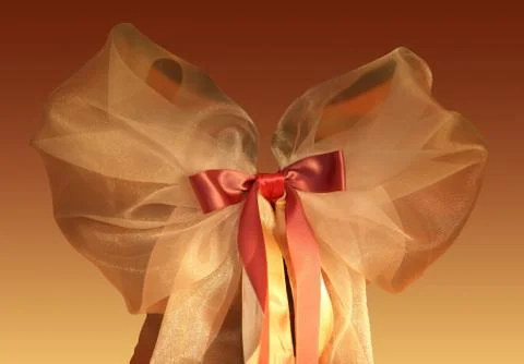 Red-yellow bow Stock Photos