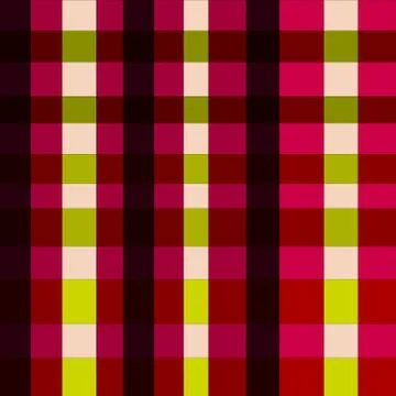 Red yellow checkered pattern Stock Illustration