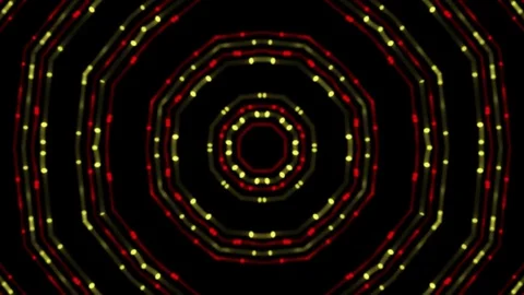 Red &amp; yellow circles motion background Stock Footage 71256453