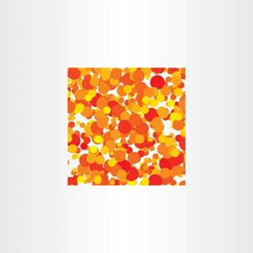 Red yellow circles vector background square Stock Illustration