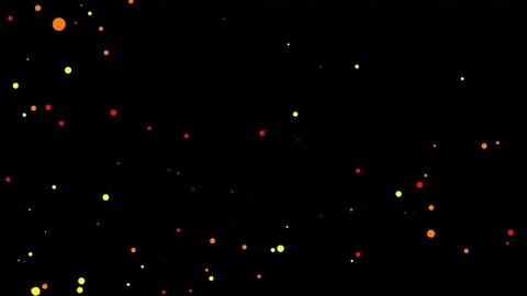Red-Yellow colored particles flying, particles background. Video stock 223662639