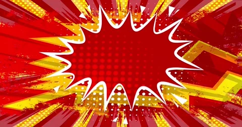 Red Yellow Comic Book Background Stock Footage 168744823