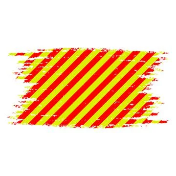 Red yellow diagonal hazard stripes with distressed grunge ambulance emergency イラスト素材