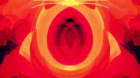 Red yellow dynamic symmetric fire flame energy plasma waves effect with space Stock Footage 160481298