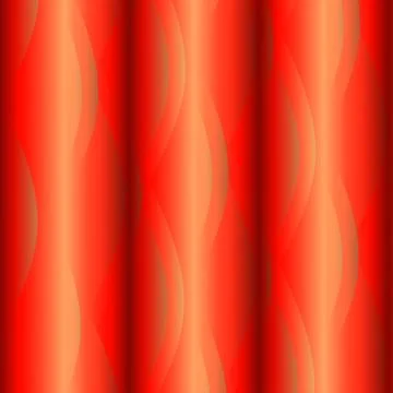 Red-yellow gradient and wavy elements on vertically arranged poles. Stock Illustration