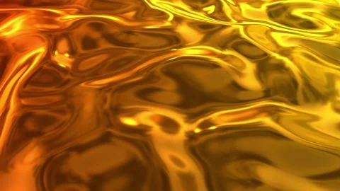 Red yellow gradient of foil forms folds in slow motion. Animated metalic Stock Footage 133316250