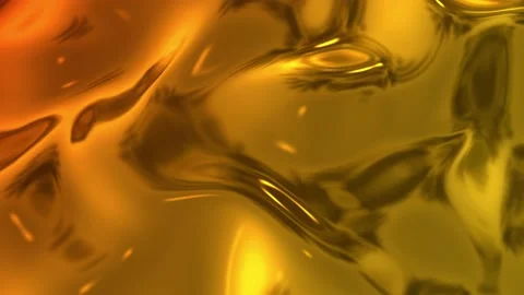 Red yellow gradient of foil forms folds in slow motion. Animated metalic Stock Footage 133317098