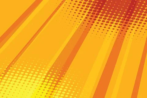 Red yellow halftone raster effect pop art background Stock Illustration