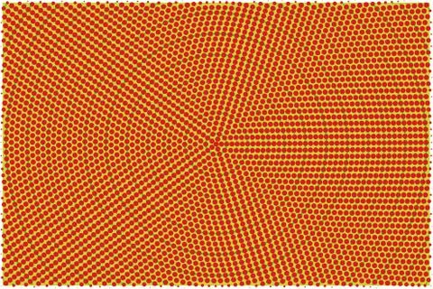 Red Yellow Halftone Vector Pattern Stock Illustration