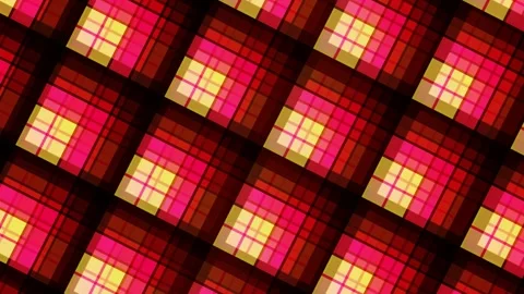 Red Yellow Plaid Pattern Motion Background Loop 스톡 동영상 330847222