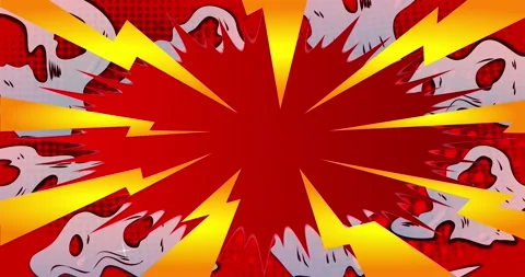 Red Yellow Pop Art Flash Background Stock Footage 167393221