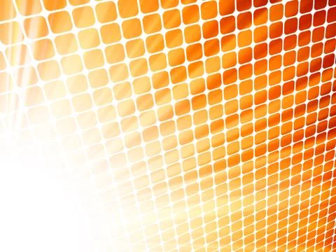 Red yellow rays light 3D mosaic. EPS 8 Stock Illustration