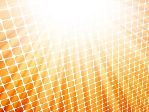 Red yellow rays light 3D mosaic. EPS 8 Stock Illustration
