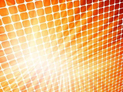 Red yellow rays light 3D mosaic. EPS 10 Stock Illustration