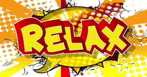 Red Yellow Relax Comic Book Word Stock Footage 171949861