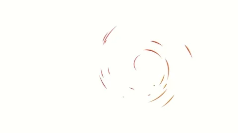 Red-yellow sharp bands slowly move along a spiral. abstract background. 3D rende Stock-Footage 94561869