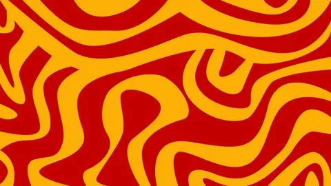 Red yellow squiggle abstract background Stock Illustration