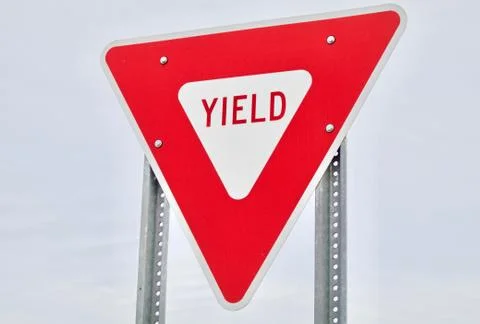 Red Yield Sign Stock Photos