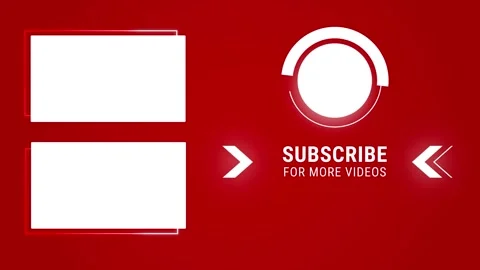 Red Youtube End Screen Card. Subscribe this channel Outro. Stock Footage 247006774