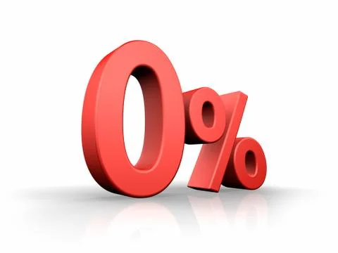 Red zero percent Stock Illustration