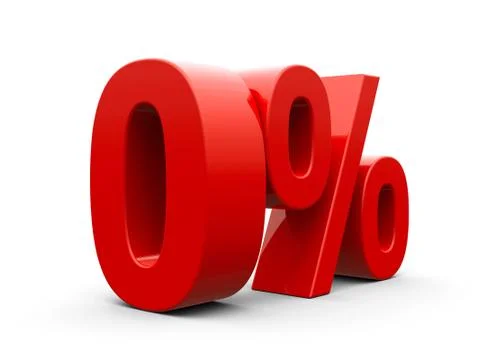 Red Zero Percent Stock Illustration