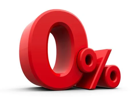 Red Zero Percent Illustrazione stock