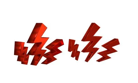 Red Zeus icon isolated on transparent background. Greek god. God of Lightning Stock Illustration