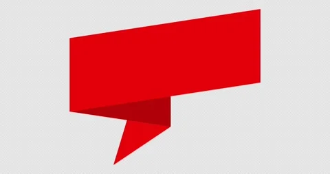 Red zigzag banner, prompting map marker or pointer, lower third banner, video Stock Footage 258467876