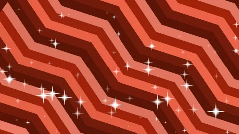 Red Zigzag Pattern with Sparkling Stars. 스톡 동영상 329929182