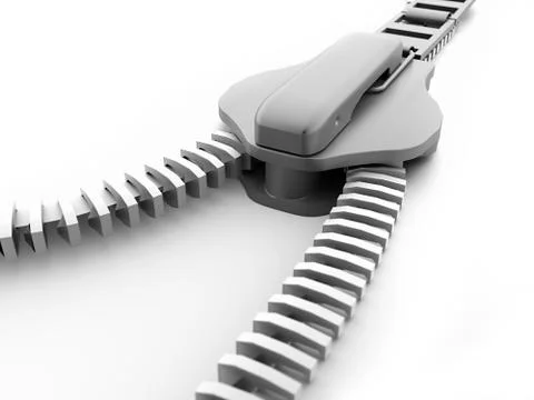 Red zip rendered Stock Illustration