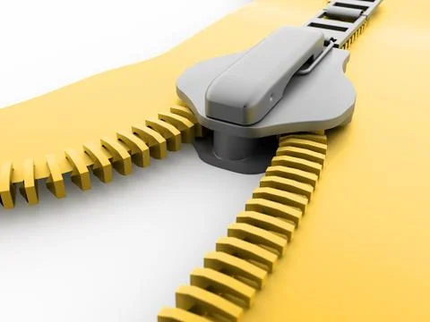 Red zip rendered Stock Illustration